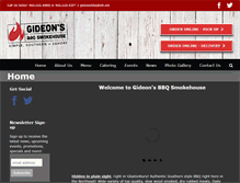 Tablet Screenshot of gideonsbbq.com